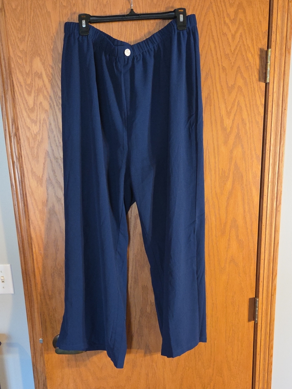 SHEIN Women's Navy Elastic-Waist Casual Cropped Pants,  Size 2x
